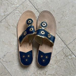 Jack Rogers Black and gold Size 9 Sandals